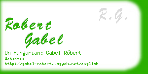 robert gabel business card